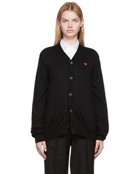 COMME DES GARÇONS PLAY - Comme Des Garçons Play Small Heart Patch Cardigan - Lyst