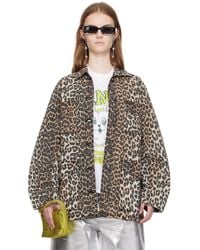 Ganni - Leopard Jacket - Lyst