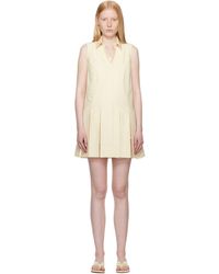 Moncler - Ensemble De Robe Chemise Courte Et Short Blanc Cassé En Coton À Garniture En Soie - Lyst