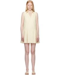 Moncler - Off- Cotton Silk Shirt Minidressshorts Set - Lyst