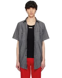Maison Margiela - グレー ブロードクロス シャツ - Lyst