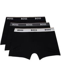 BOSS - Ensemble de trois boxers noirs - Lyst