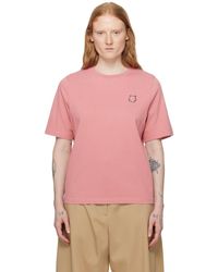 Maison Kitsuné - T-shirt rose à logo de renard - Lyst
