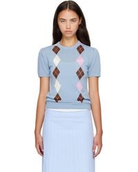 Ganni - Argyle Sweater - Lyst