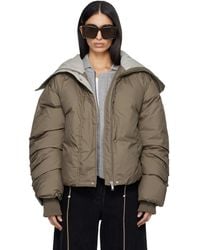 Entire studios - Taupe Kelly Down Jacket - Lyst