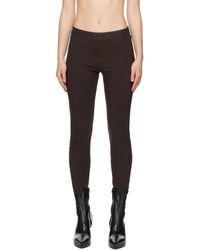 Givenchy - Brown Embroidered leggings - Lyst