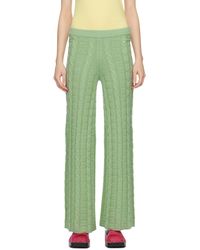 Acne Studios - Green Cable Trousers - Lyst