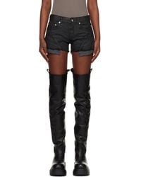 Rick Owens - Temple Lana Cut Off Denim Shorts - Lyst