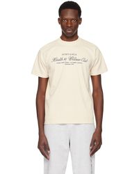 Sporty & Rich - Sportyrich t-shirt 'h&w club' blanc cassé - Lyst