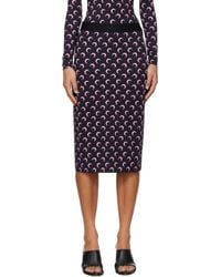 Marine Serre - Moon Printed Jersey Midi Skirt - Lyst