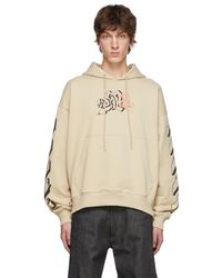 Off-White c/o Virgil Abloh Cotton Floral Check Hoodie in White for 
