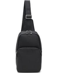 BOSS - Leather Logo-Emed Sling Bag - Lyst
