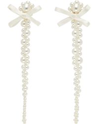 Simone Rocha - Petite Bow Detail Drip Earrings - Lyst