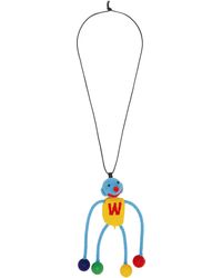 Walter Van Beirendonck - Collier Multicolore À Pendentif Perlé - Lyst