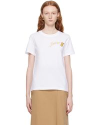 Moschino - T-shirt blanc à logo et à image - Lyst