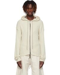 Rick Owens - Off- Hollywood Zipped Hoodie - Lyst