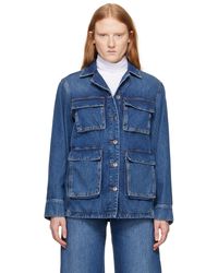 Anine Bing - Blouson alden bleu en denim - Lyst