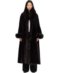 Nour Hammour - Sima Shearling Coat - Lyst