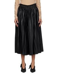 MM6 by Maison Martin Margiela - Black Pleated Trousers - Lyst