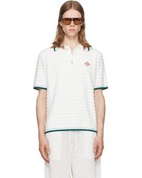 CASABLANCA - Off- Boucle Short Sleeve Polo - Lyst