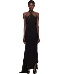 AARON ESH - Asymmetric Halter Maxi Dress - Lyst