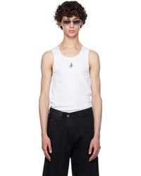 JW Anderson - ホワイト Anchor Logo タンクトップ - Lyst