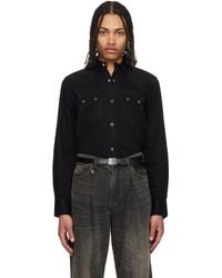RRL - Slim Fit Denim Western Shirt - Lyst