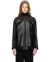 The Row - Kengia Leather Jacket - Lyst