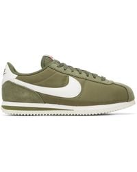 Nike - Baskets Cortez Kaki En Canevas - Lyst