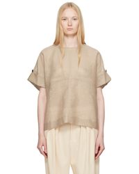 Issey Miyake - Tan Papyrus T-Shirt - Lyst