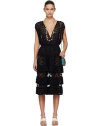 Dries Van Noten - Ruffled Mesh Midi Dress - Lyst