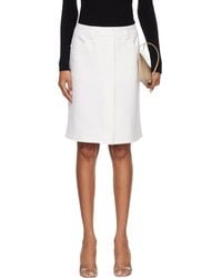 Courreges - Stretch Twill Snap Pencil Midi Skirt - Lyst