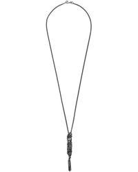 Emanuele Bicocchi Silver Skull Twist Necklace - Metallic