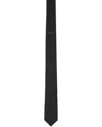 Givenchy - Cravate noire à rayures fines et à logo - Lyst