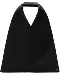 MM6 by Maison Martin Margiela - Petit cabas noir à panneaux triangulaires - Lyst