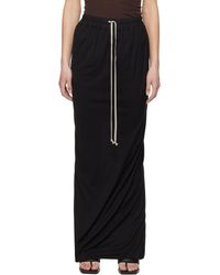 Rick Owens - ブラック Hollywood Pull On Pillar マキシスカート - Lyst