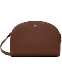 A.P.C. - Sac demi-lune brun clair - Lyst
