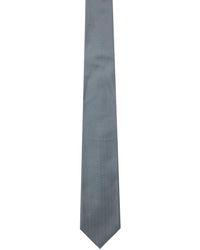 Zegna - Gray Natural Silk Tie - Lyst