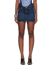 Jean Paul Gaultier - 'The Curved' Denim Miniskirt - Lyst