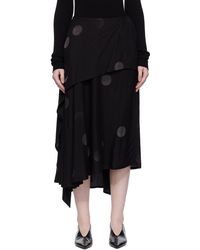 Y's Yohji Yamamoto - Butterfly-Print Twill Midi Skirt - Lyst