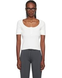 Courreges - Buttoned 90's Rib T-Shirt - Lyst