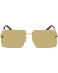 Fendi - Gold Sky Sunglasses - Lyst