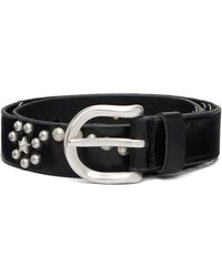 Our Legacy Studded Leather Star Fall Belt in Black for Men | Lyst