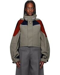 Martine Rose - Taupe Shrunken Sports Jacket - Lyst
