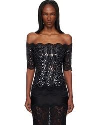 Rabanne - Off The Shoulder Lace Top - Lyst