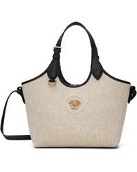 Versace - 'La Medusa' Canvas Mini Tote - Lyst
