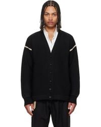 Maison Margiela - Virgin Wool Elbow Patch Cardigan - Lyst