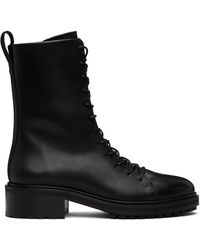 Aeyde - Isa Leather Lace-Up Ankle Boots - Lyst