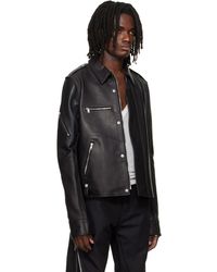 メンズ Rick Owens Alice Strobe レザージャケット ブラック | Lyst