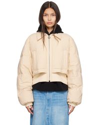 WOOYOUNGMI - Beige Layered Down Jacket - Lyst